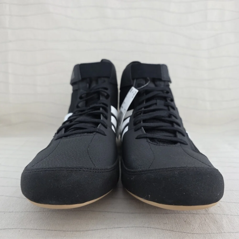 Adidas Mens HVC 2 Black White Wrestling Lace-Up Athletic Shoes AQ3325 Sz 15 NEW